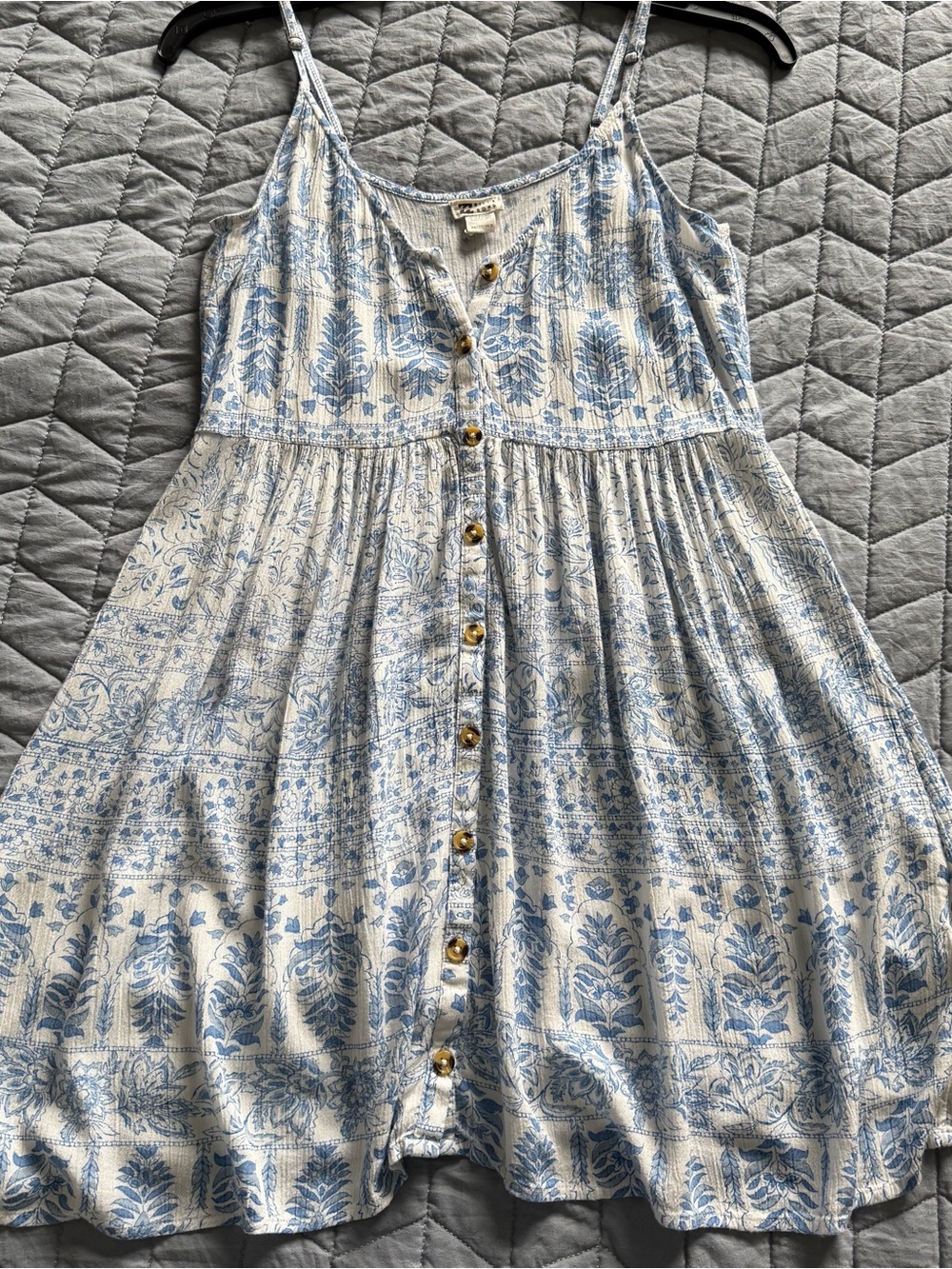 Billabong Blue and White Floral glow up mini dress - Picture 11 of 15